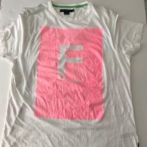 Men’s French Connection White & Pink Tee